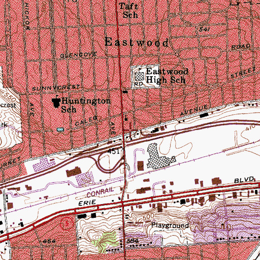 Topographic Map of Syracuse Fire Department Station 17, NY