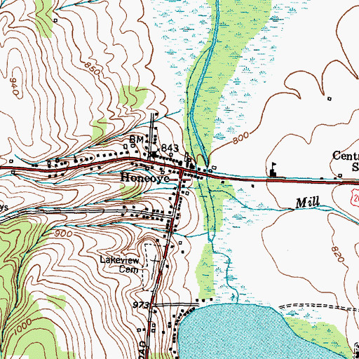 Topographic Map of Richmond Volunteer Fire Department, NY