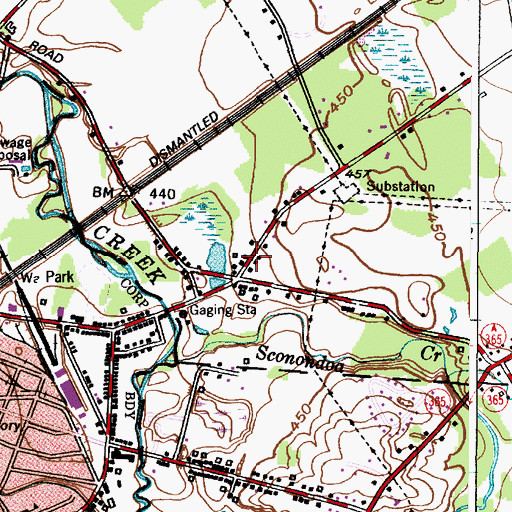 Topographic Map of Verona Volunteer Fire Department Station 2, NY