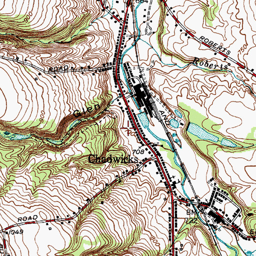 Topographic Map of Willowvale Fire Company, NY