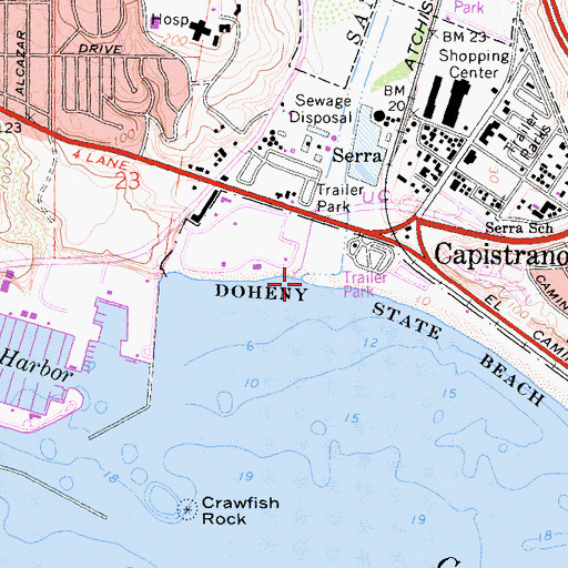 Topographic Map of San Juan Creek, CA