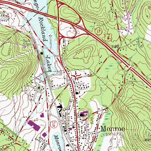 Topographic Map of Mombasha Fire Company Station 1A, NY