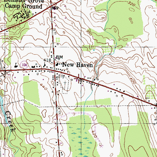 Topographic Map of New Haven Volunteer Fire Department, NY