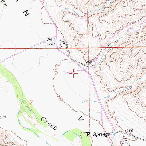 Topographic Map of San Luis Canyon, CA