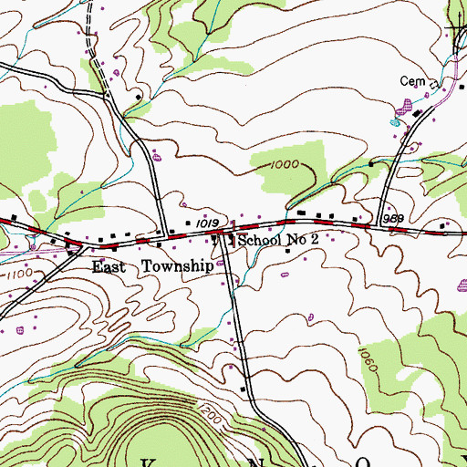 Topographic Map of Knox Fire District 16 Station 2, NY