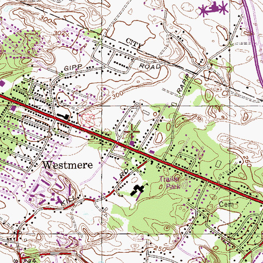 Topographic Map of Western Turnpike Rescue Squad Station 1, NY