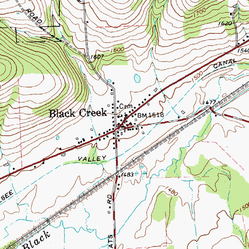 Topographic Map of New Hudson Volunteer Fire Company, NY
