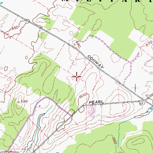Topographic Map of Fort Drum Fire Department North Post, NY