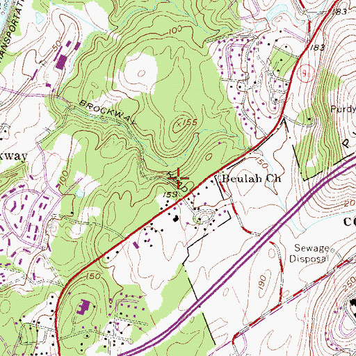 Topographic Map of Chelsea Volunteer Fire Company Station 2, NY