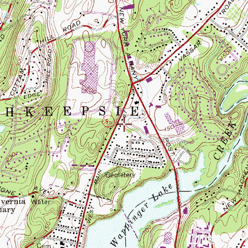 Topographic Map of New Hamburg Fire Department East End Engine Company 2, NY