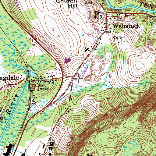 Topographic Map of Dover Fire Department J H Ketcham Hose Company Station 2, NY