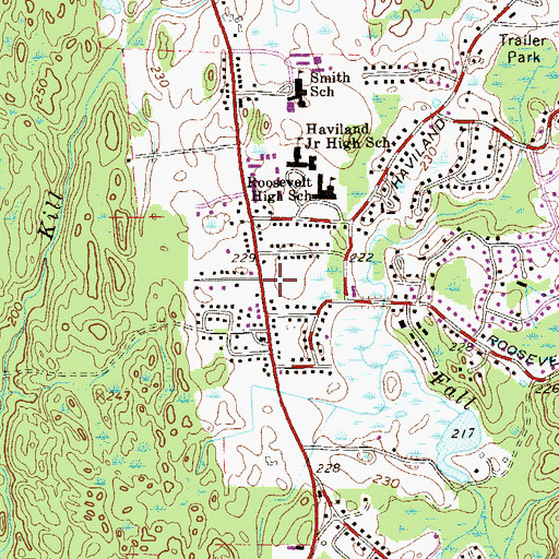 Topographic Map of Roosevelt Fire Department Station 3, NY