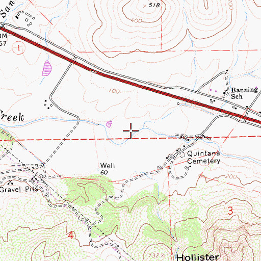 Topographic Map of San Luisito Creek, CA