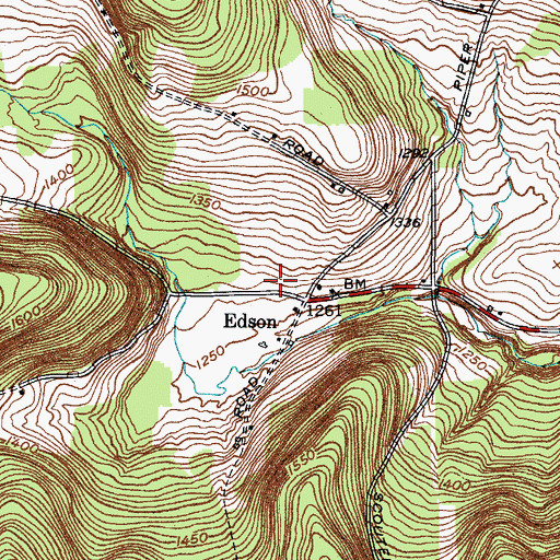 Topographic Map of Windsor Fire Company Station 2, NY