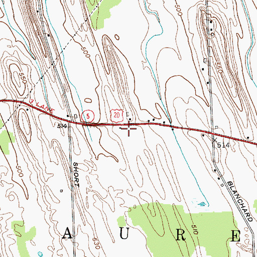Topographic Map of Aurelius Fire Department West Station, NY