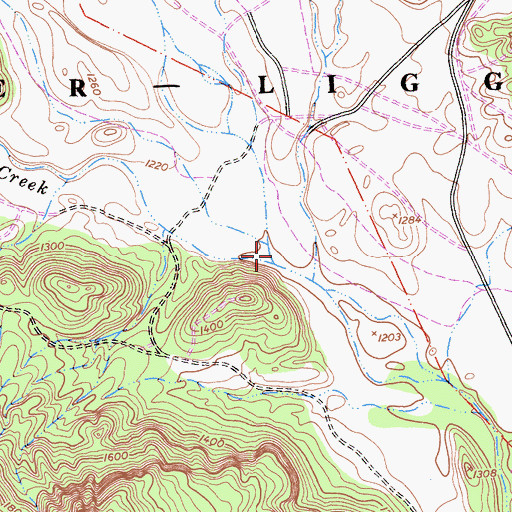 Topographic Map of San Miguel Creek, CA