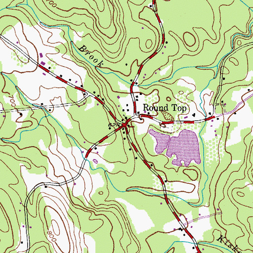 Topographic Map of Round Top Volunteer Fire Company, NY