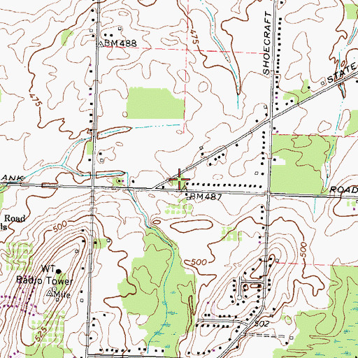 Topographic Map of West Webster Volunteer Fire Department Station 3, NY