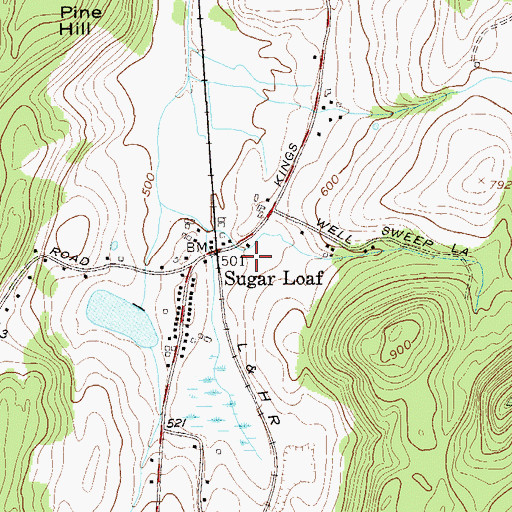 Topographic Map of Chester Volunteer Fire Department Sugar Loaf Engine Company 2, NY