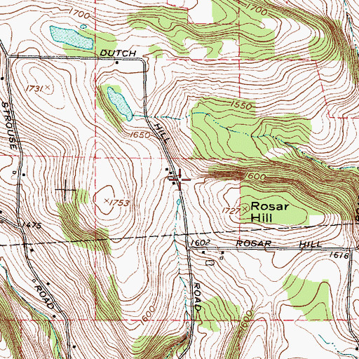 Topographic Map of Webbs Mills Volunteer Fire Department Station 2, NY