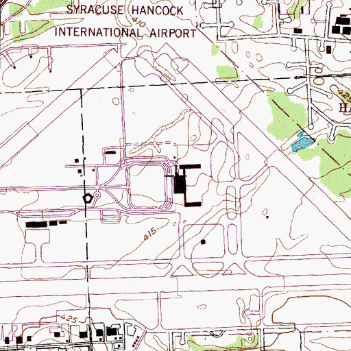 Topographic Map of Syracuse Fire Department Station 4 Aircraft Rescue Fire Fighting, NY