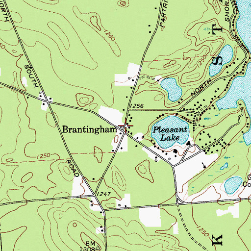 Topographic Map of 3G Volunteer Fire Company Brantingham Station 2, NY