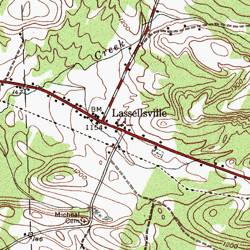 Topographic Map of Rockwood - Garoga - Lassellsville Volunteer Fire Company Station 2, NY