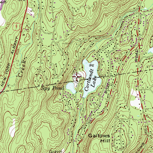 Topographic Map of Continental Village Volunteer Fire Department, NY