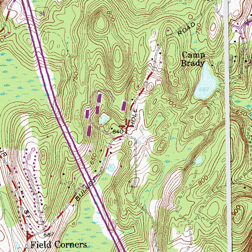 Topographic Map of Patterson Volunteer Fire Department Station 2, NY
