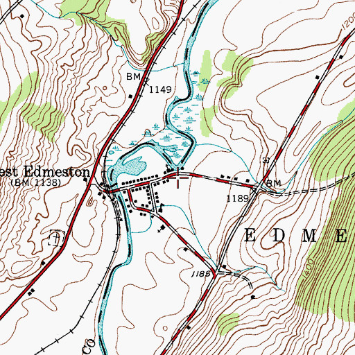 Topographic Map of West Edmeston Volunteer Fire Department, NY