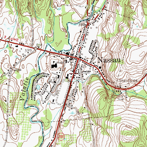 Topographic Map of Nassau Hose Company 1, NY