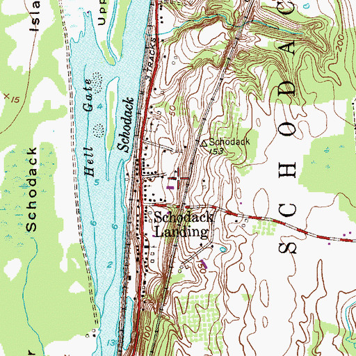 Topographic Map of Schodack Landing Volunteer Fire Company, NY