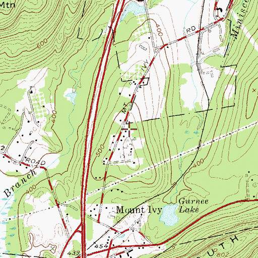 Topographic Map of Hillcrest Fire Company 1, NY