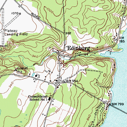 Topographic Map of Edinburg Volunteer Emergency Squad, NY