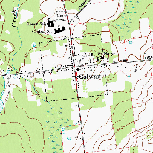 Topographic Map of Galway Volunteer Fire Company, NY