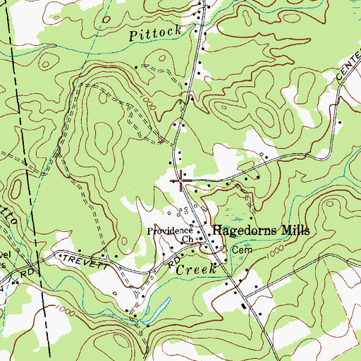 Topographic Map of Providence Volunteer Fire Department Hagadorn Mills Station, NY