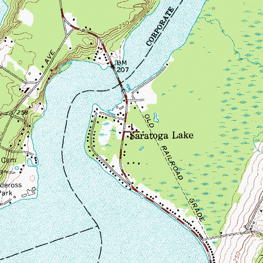 Topographic Map of Quaker Springs Volunteer Fire Department Station 2, NY