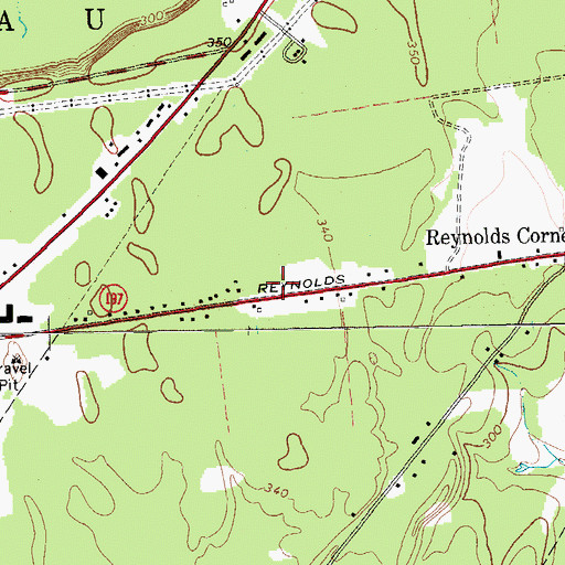 Topographic Map of South Glens Falls Volunteer Fire Company Station 2, NY