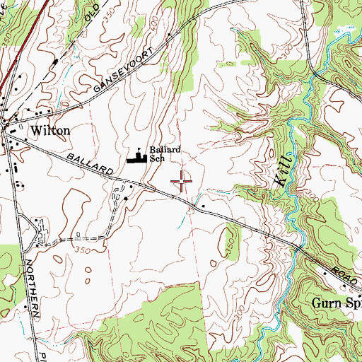 Topographic Map of Wilton Volunteer Fire Department Station 1, NY