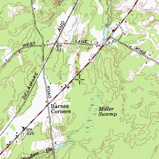 Topographic Map of Wilton Volunteer Fire Department Station 2, NY