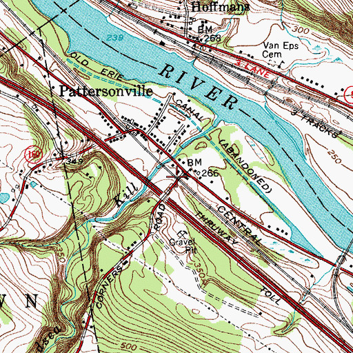 Topographic Map of Pattersonville Fire District 4, NY