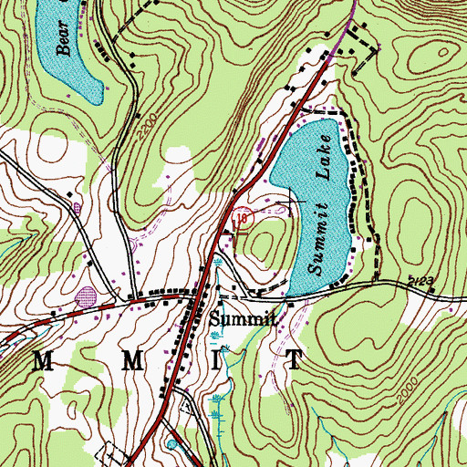 Topographic Map of Summit Volunteer Fire Department, NY