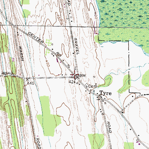 Topographic Map of Magee Volunteer Fire Department Station 2, NY