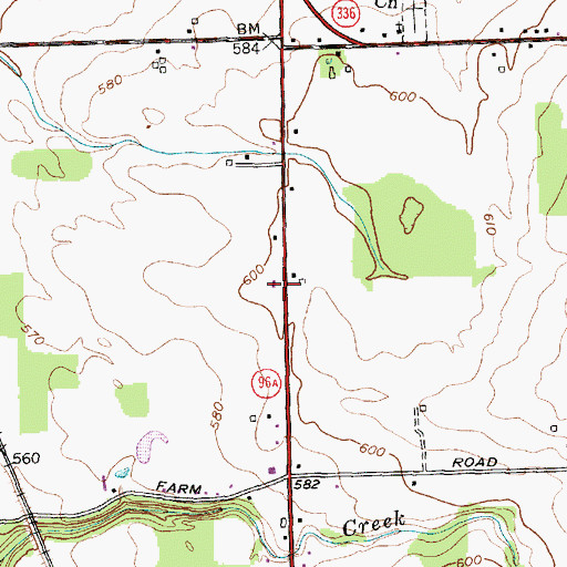 Topographic Map of Varick Volunteer Fire Company Station 15, NY