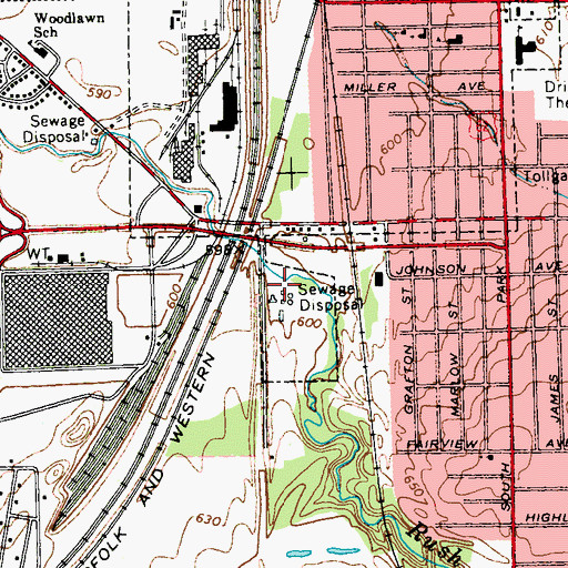 Topographic Map of Southtowns Hazardous Materials Response Team, NY