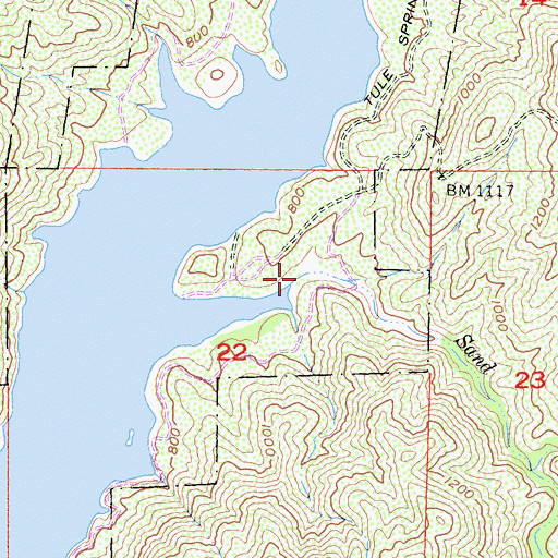 Topographic Map of Sand Creek, CA