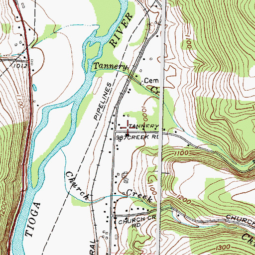 Topographic Map of Lindley Presho Volunteer Fire Department, NY