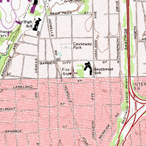 Topographic Map of Brentwood Fire Department Engine Company 4, NY