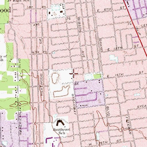 Topographic Map of Brentwood Fire Station, NY