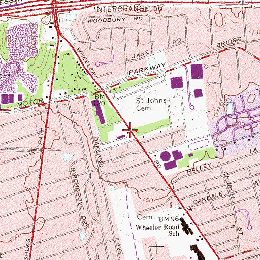 Topographic Map of Central Islip Fire Department Station 2, NY